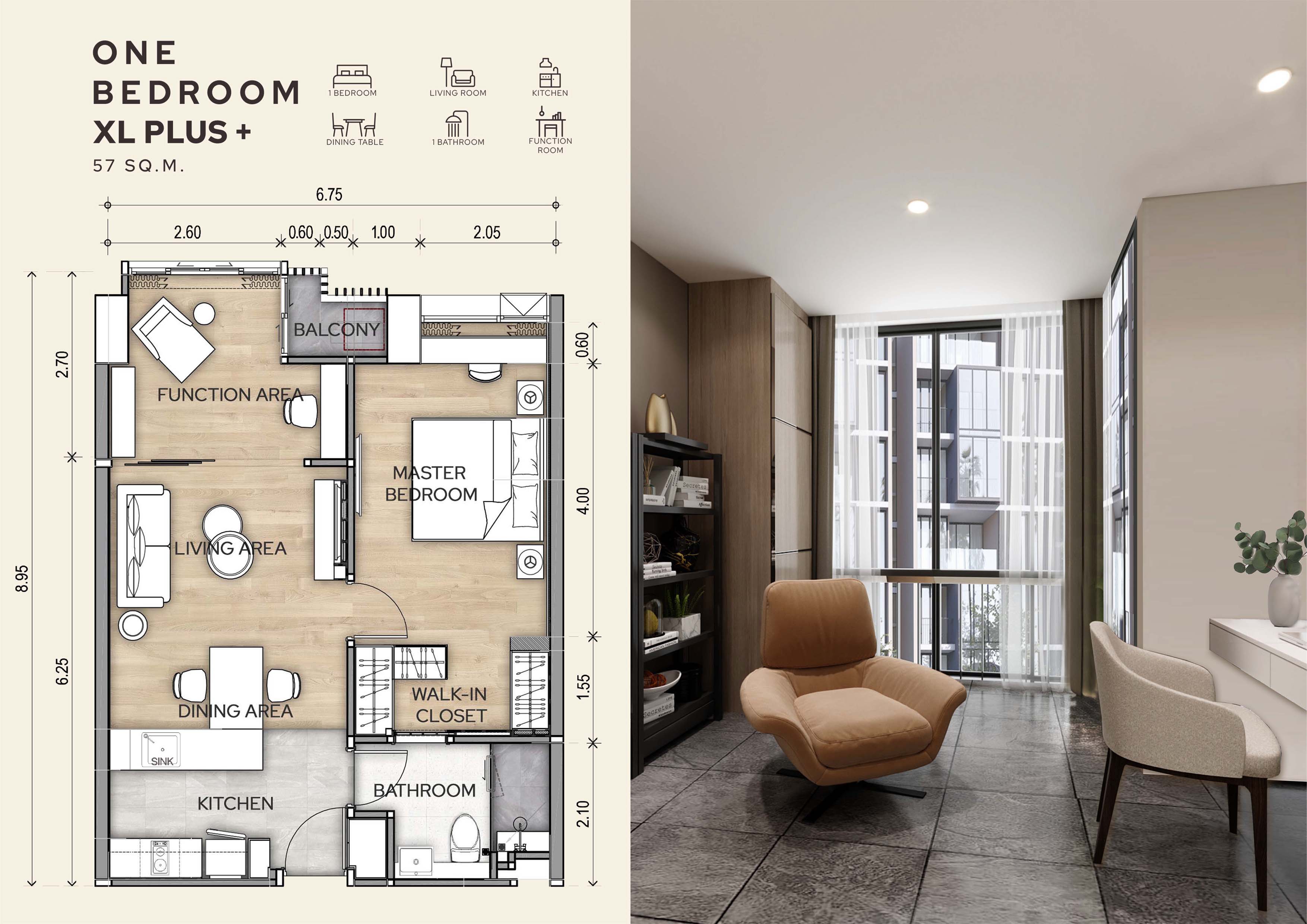 1 BR