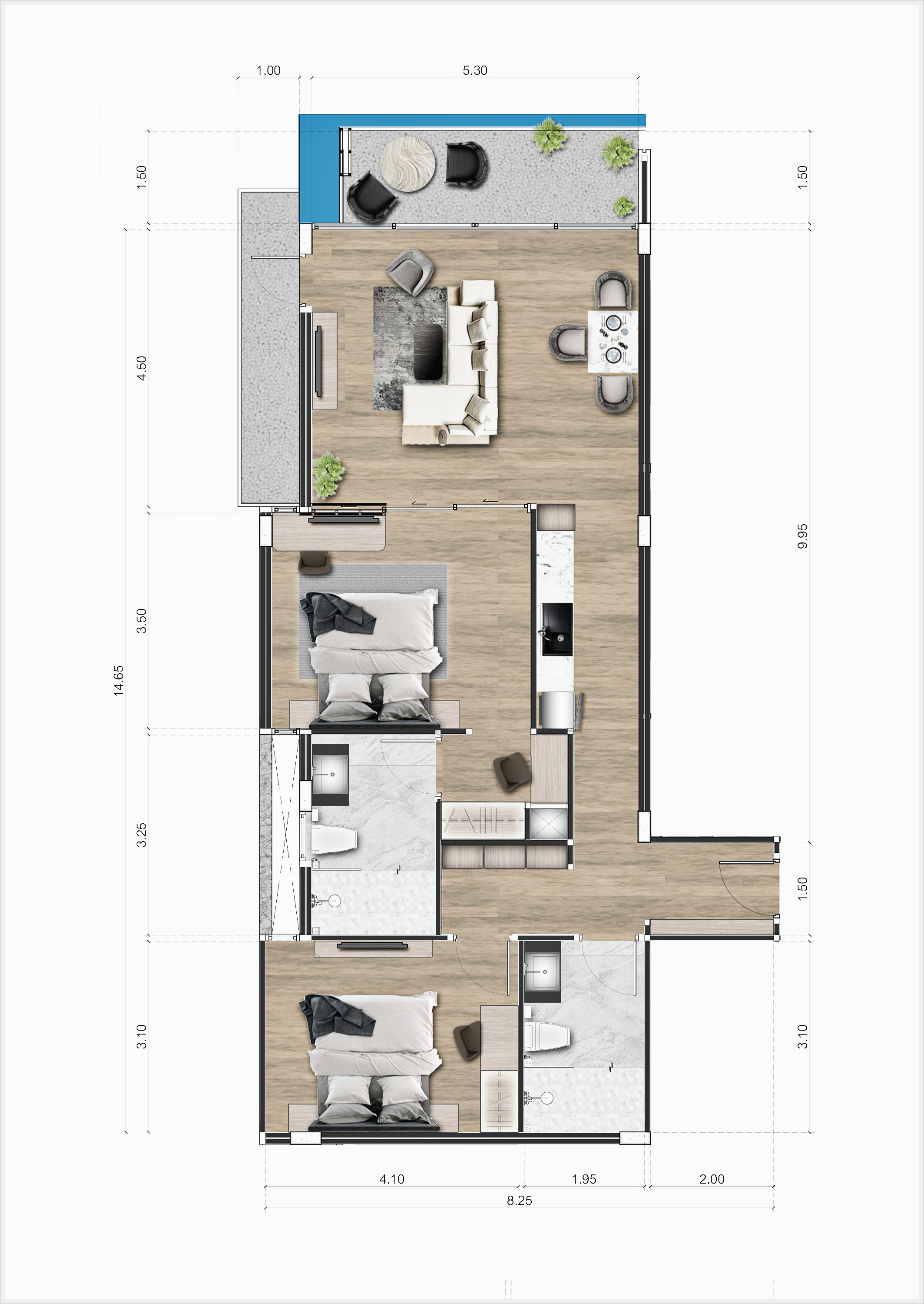 2 BR