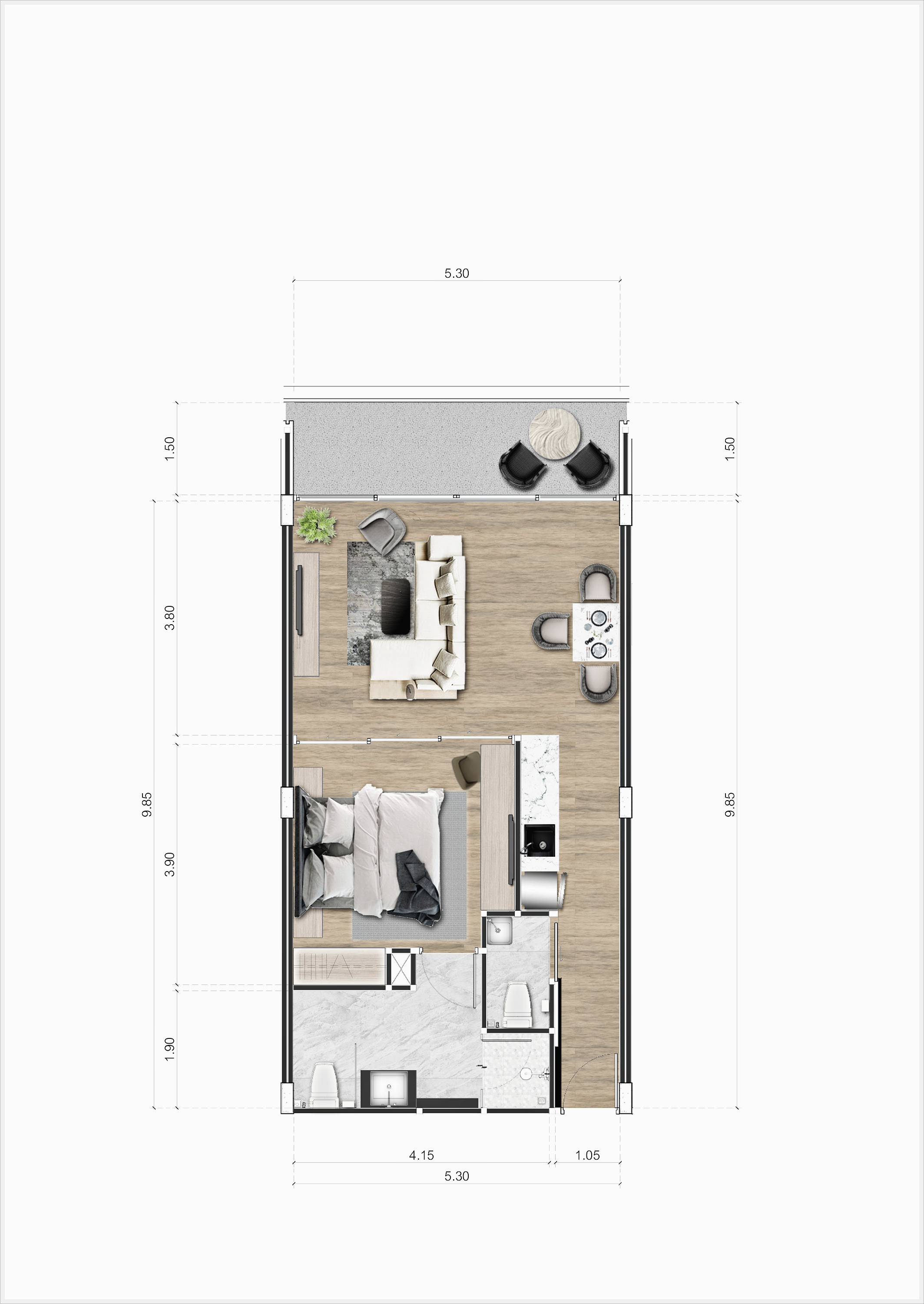 1 BR