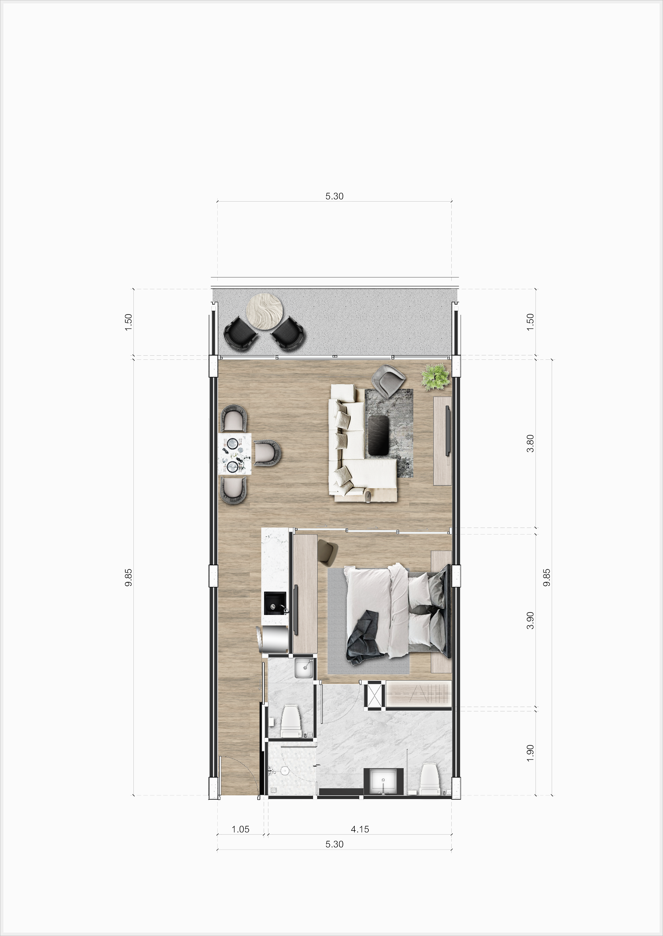 1 BR
