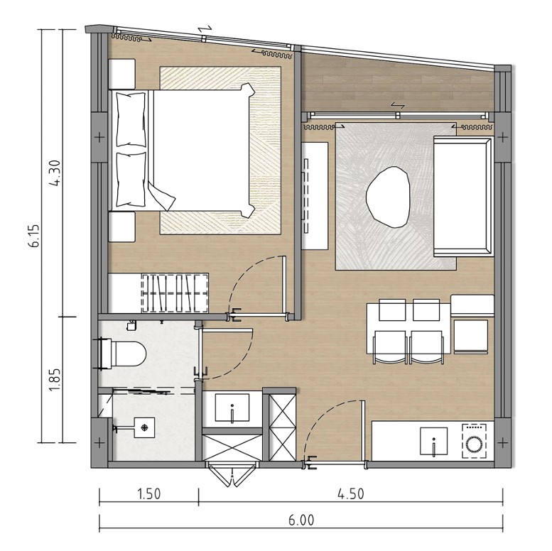 1 BR