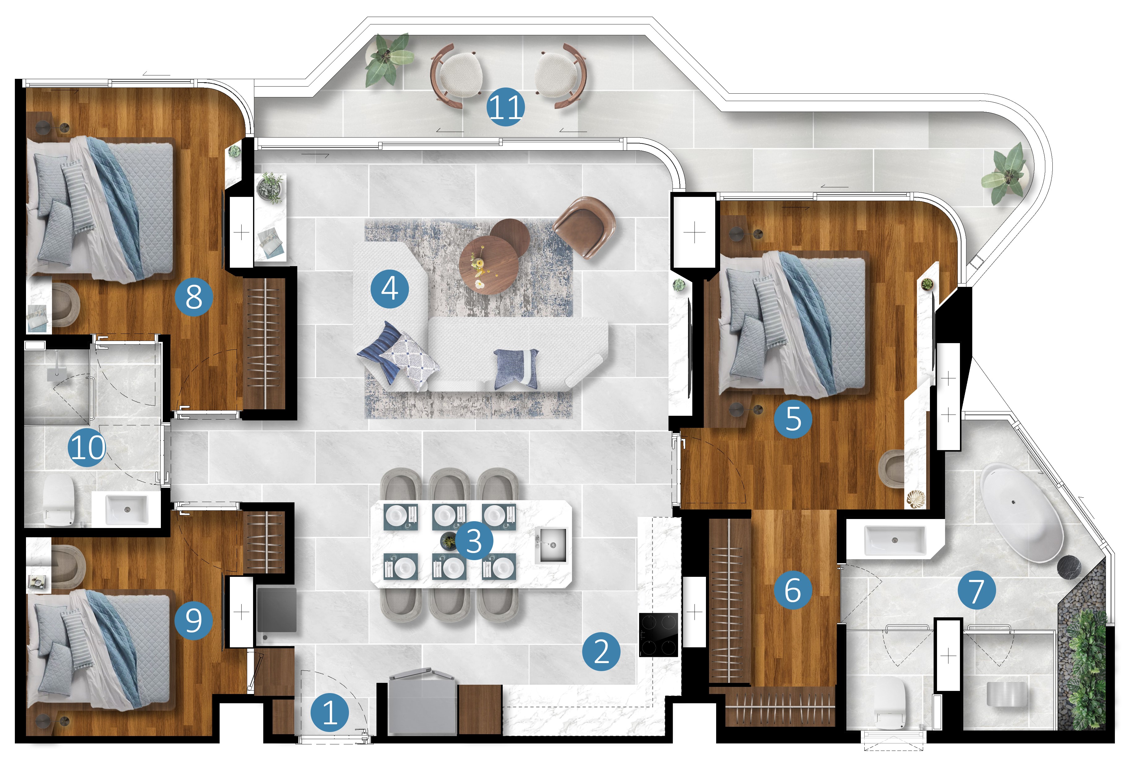 3 BR