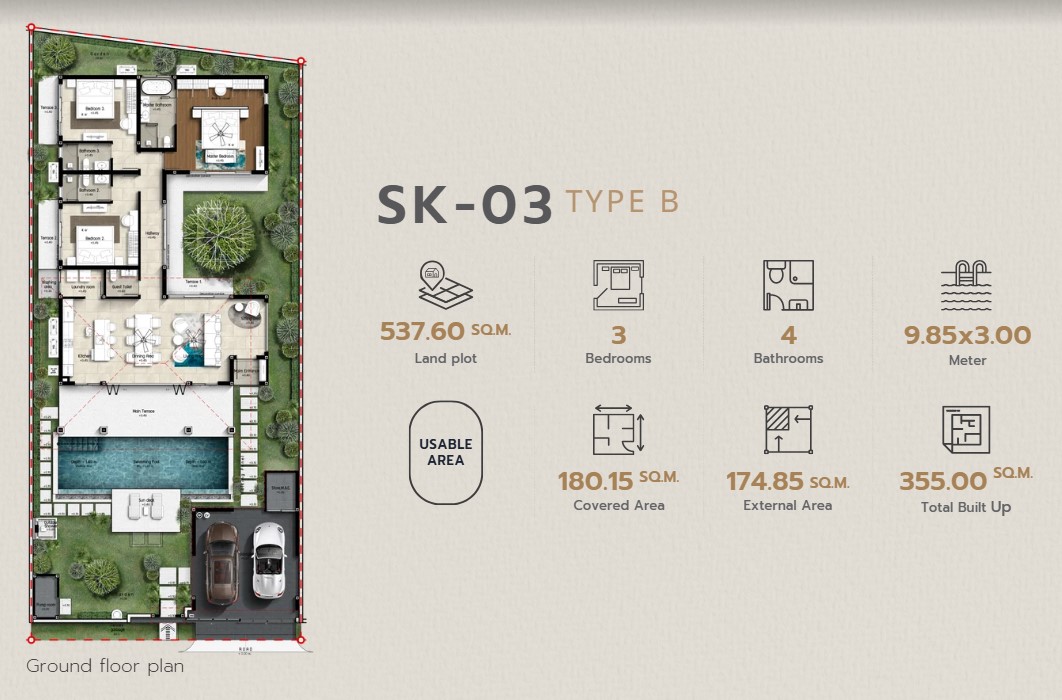 3 BR
